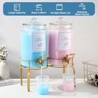 Glass Laundry Detergent Dispenser- 1 Gallon Glass Fabric Softener Dispenser with Leak-Proof Stainless Steel Faucet & Stand. Large Laundry Soap Container for Washer Room Organization &Storage - Image 5