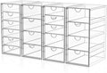 Acrylic Makeup Organizer with 19 Drawers,Storage Drawer Organizer by YFXCVSL
