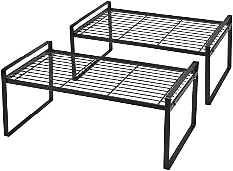 Shantton Cabinet Shelf Organizer, Pantry Shelf Rack, Black 16x8.3x7.3 by Shantton