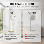 Cesun Free Standing Toilet Paper Holder Stand with Weighted Base, Gold - Image 7