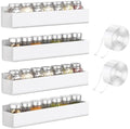 PMMASTO 4-Pack White Acrylic Spice Rack Organizers for Cabinet Doors by PMMASTO