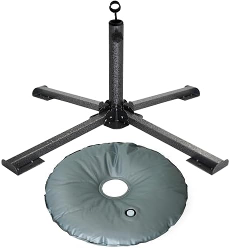 AMMSUN Foldable Portable Beach Umbrella Stand, Patio Umbrella Base Holder by AMMSUN