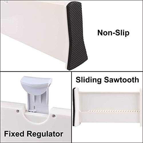 Drawer Dividers Set of 4, Adjustable 11"-17.3" Drawer Organizers, Expandable Dresser Drawer Separators Organizer Dividers for clothes, Kitchen, Drawer, Bathroom, Bedroom, Office - Image 6