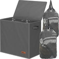 Simple Houseware Double Laundry Hamper with Lid & Removable Bags, Dark Gray by SimpleHouseware