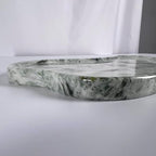 WneFu Choiziic Natural Decorative Tray, Cloud Shape, 9.8x6.1x0.62 Inches, Modern Style, Polished Finish, Bathroom Kitchen Counter Vanity Organizer with Anti-Slip Mad (Green-Marble-P) - Image 7
