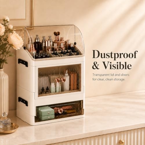Makeup Organizer for Countertop, Skincare Storage, Bathroom Vanity - Image 2