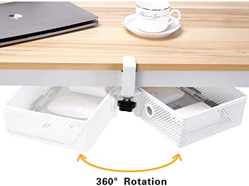 Under Desk Drawer, Clamp on Desk Organizer Hanging Desk Storage Under Table - Image 3