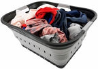 SAMMART 42L (11 gallon) Collapsible Plastic Laundry Basket - Foldable Pop Up Storage Container/Organizer - Portable Basket - Space Saving Hamper (Black/Alloy Grey (Set of 2)) - Image 6