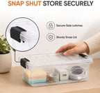 Superio 1.27 Quart Clear Plastic Storage Containers with Lids, Stackable Organizer Bins, BPA-Free Storage Boxes for Home, Office, Dorm & Classroom, 10 Pack - Image 6