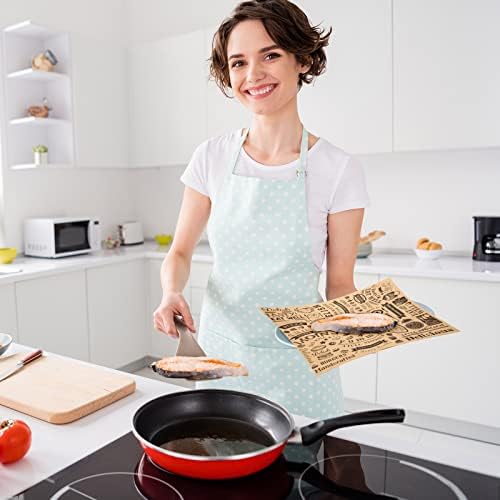 Marspark 400 Pcs Deli Wax Paper Sheets Grease Resistant, Brown Black - Image 5