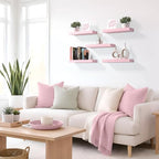 Sorbus 16 Inch Floating Shelves for Wall (2 Pack, Pink) - Image 6