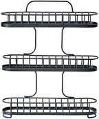 Spectrum Yumi Small Three Tier Spice Rack Black for Countertop Cabinets Cupboards Kitchens, 3 Tier Spice Organizer Shelf Rack Wire Basket for Modern Kitchens, Spice Rack Stand for Counter Organization by Unknown