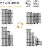 AWTATOS 12 Cube Storage Organizer, Closet Organizer Storage Shelves, Grey - Image 6