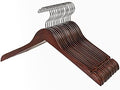 Amber Home 20 Pack Wooden Shirt and Dress Hangers Smooth Walnut Finish by AmberHome