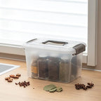 Citylife 4 Packs 8.5 QT Storage Bins with Lids Clear Plastic Bins with Grey Handle Stackable Storage Containers for Organizing - Image 6