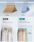 SONGMICS Velvet Hangers 50 Pack, Non-Slip Clothes Hangers, Space-Saving - Image 4