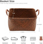 GIB Wicker Woven Storage Baskets for Organizing Blankets Laundry Shelves - Image 3