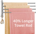 KES Extra Long Swivel Towel Bar 19.5" 4-Arm, Swing Out Towel Rack by KES