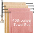 KES Extra Long Swivel Towel Bar 19.5" 4-Arm, Swing Out Towel Rack by KES