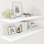 Vivelove 12 Inch Deep Floating Shelves 36” Set of 2, White by VIVELOVE