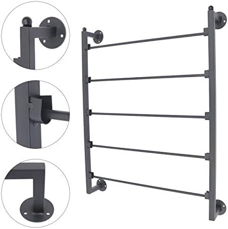 5 Tier Scarf Rack Wall Mounted Retail Display Ribbon Rack Organizer Holder Tie Rack Towel Rack Pants Belt Rack for Home Clothing Retail Store - Image 6