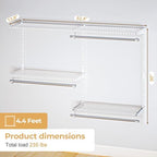 Sturdy Closet Organizer System: 4.4 Ft. Custom Metal Wire Shelving - Image 6