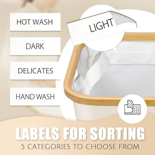 Hampers for Laundry Basket with Lid, 145L Large Laundry Hamper 3 Section - Image 6