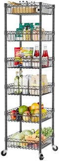 SINGAYE 6 Tier Shelf Wire Shelving Adjustable Storage Shelves Basket Rack by SINGAYE