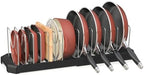 Expandable Pan Organizers Inside Cabinet with 12 Dividers Black by Pantasia