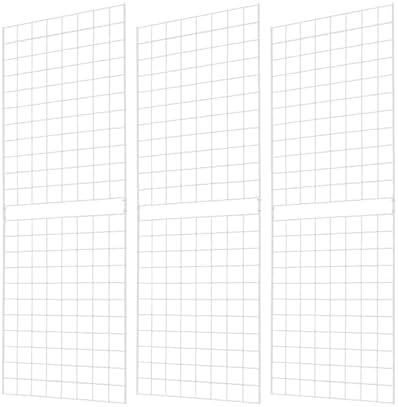 Grid Wall Commercial Grade Gridwall Panels – Heavy Duty Grid Panel for Any Retail Display Wall Grid 2' Width x 6' Height, White (Pack of 3) Easily Portable by 7RiversART