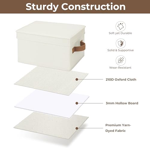 StorageWorks Fabric Storage Bins with Lids, Closet Storage Bins - Image 5