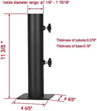 Umbrella Outdoor Holder Heavy Duty Steel Universal Umbrella Base Stand for Decks,Docks,Pontoons,patios,Picnic Tables - Image 2
