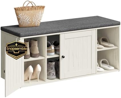 SONGMICS HOME Shoe Storage Bench, Snapsemble Superfast Assembly by SONGMICSHOME