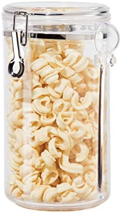 Oggi Clear Canister Set with Clamp Lids (5pc) | Airtight Food Storage Containers - Image 5