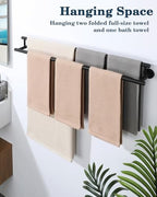 Alise Double Towel Bar Black,28" Towel Rack for Bathroom Wall Mounted - Image 6