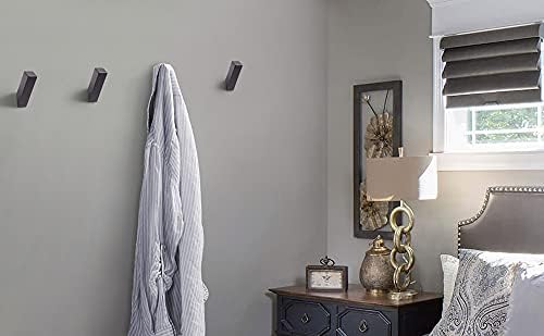 NINETREX Black Towel Hooks, Matte Black Robe Hook, Wall Mounted 6 Pack - Image 4