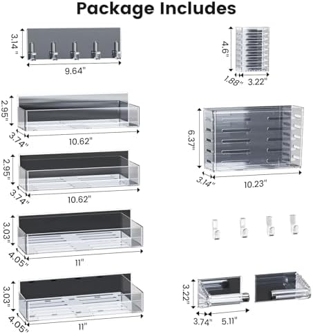 Mystozer Magnetic Spice Rack for Refrigerator Clear, 8 Pack - Image 5
