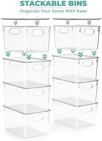 Sorbus Clear Toy Storage Bins with Lids, Stackable (Large, 4 Pack) - Image 4