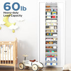 Mefirt Over The Door Organizer, 8 Shelf Door Hanging Organizers with 8 Large Capacity Pockets, Back of Door Organizer Storage Hanging Shelves for Closet Bathroom Bedroom Nursery - Image 5