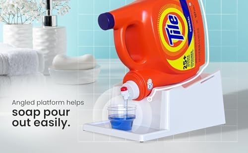 Liquid Laundry Detergent Holder Stand with Drip Tray - 3 Pack - White - Image 4