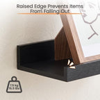 upsimples Long Floating Shelves for Wall Decor and Storage, 23.6'' Black - Image 4