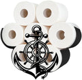 Anchor Toilet Paper Holder Wall Mount/Stand for Extra 8 Rolls by WHIMSTITCH