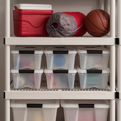 IRIS USA 6-Pack 13 Quart Storage Bins with Lids, Pearl - Image 5