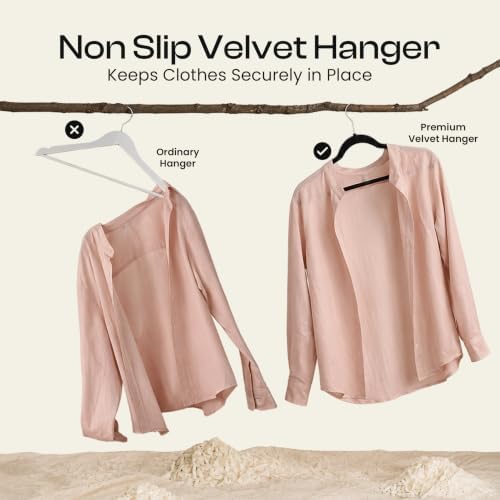 Utopia Home Velvet Hangers, Black, 100 Pack - Image 6