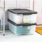 Sterilite ShelfTote, Clear Plastic Storage Bins, 25 Quart, 6-Pack - Image 6