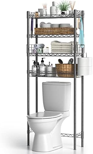 Hodonas Over The Toilet Storage Shelf, Gray, 26.97" x 9.84" x 67.32" by Hodonas