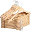 StorageWorks Wooden Coat Hangers, 30 Pack Wood Clothes Hanger for Closet by StorageWorks