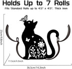 Cat Toilet Paper Holder Wall Mount/Stand for Extra 8 Rolls - Image 2