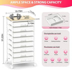 Goovilla Rolling Cart with 8 Drawers for Art, Dorm, Office, Craft, White - Image 2