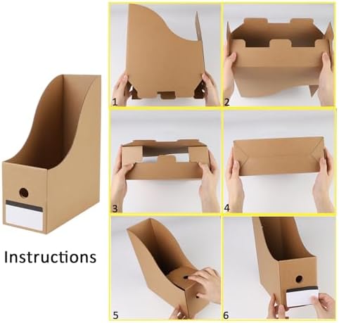 35 Pack Cardboard Magazine File Holders, 10.12 x 3.78 x 10.43 Inch - Image 3